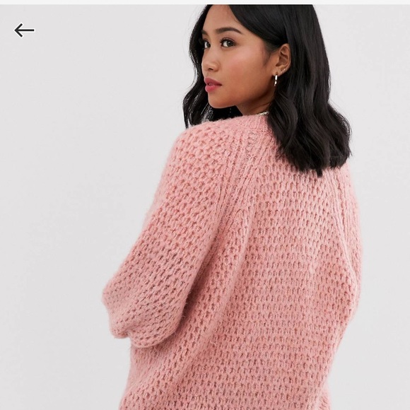 ASOS petite pink oversized cardigan - Picture 2 of 3
